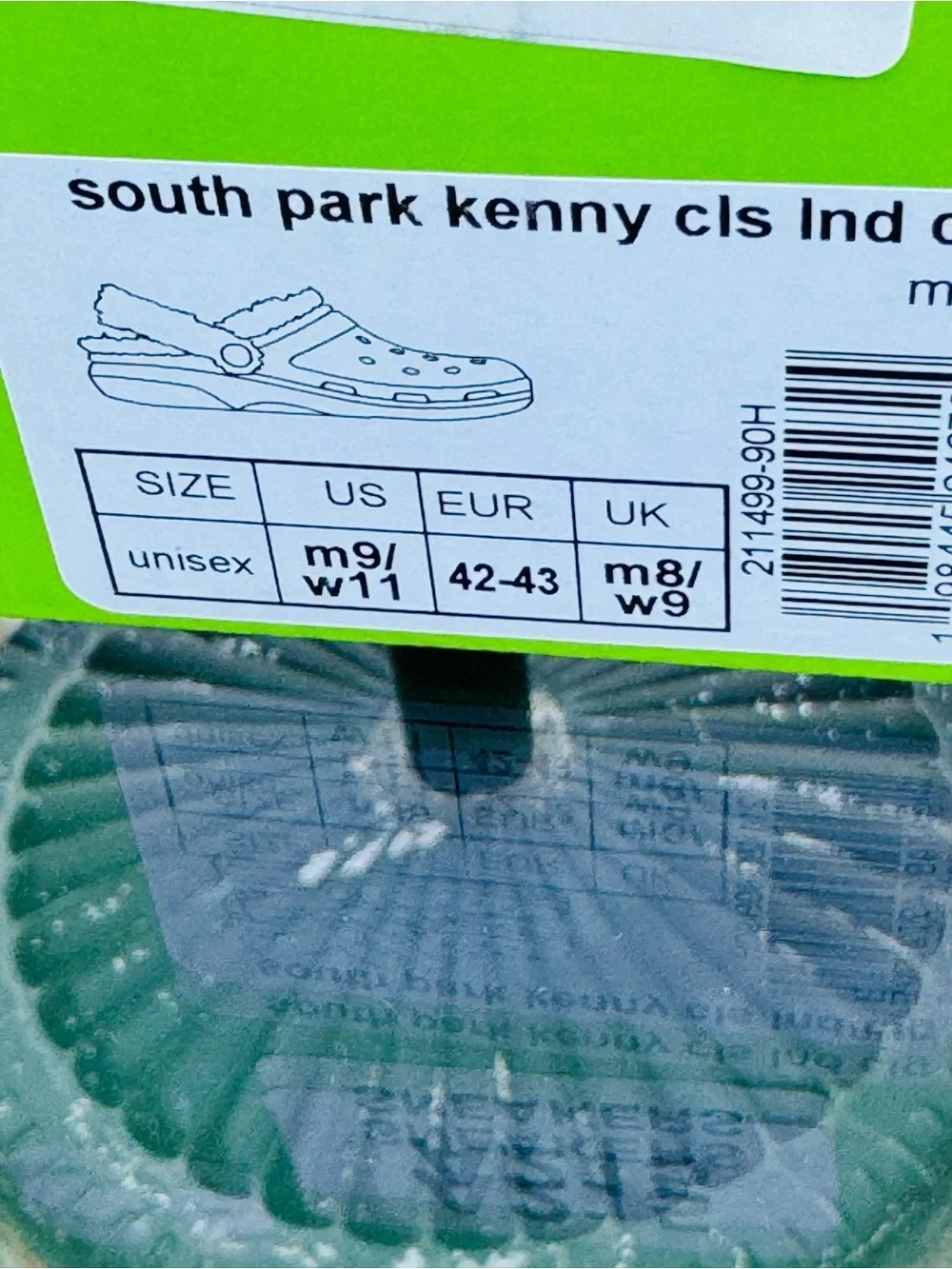South Park Kenny Crocs Men’s Size 8 Woman’s Size 9